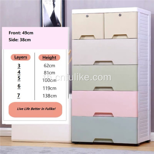 ตู้ลิ้นชักเด็กพลาสติก Home Multifunctional Drawers